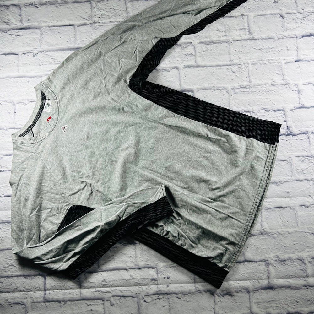 Bulwark FR Work Tee Mens Medium Gray Black Long Sleeve Flame Resistant MPUBGY3